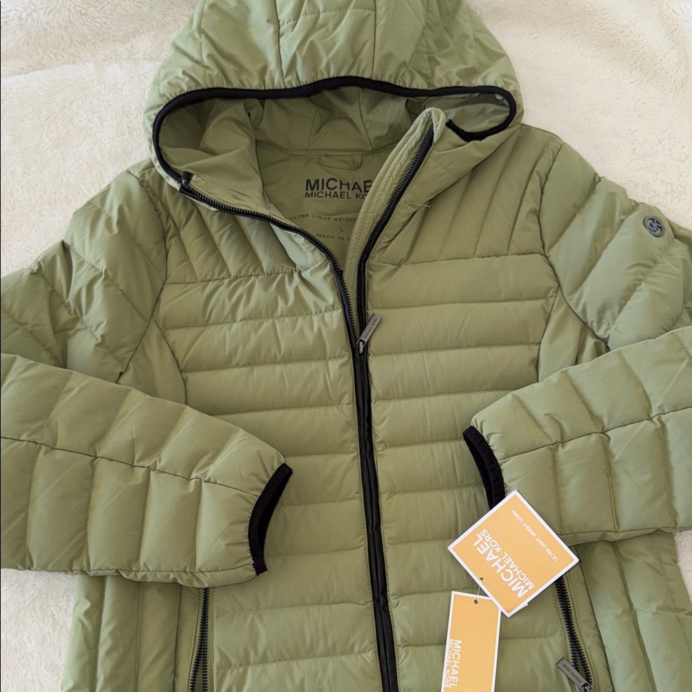Michael Kors Sage Green Quilted Jacket
